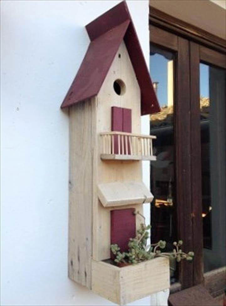 Reclaimed Pallet Birdhouse Pallets Pro